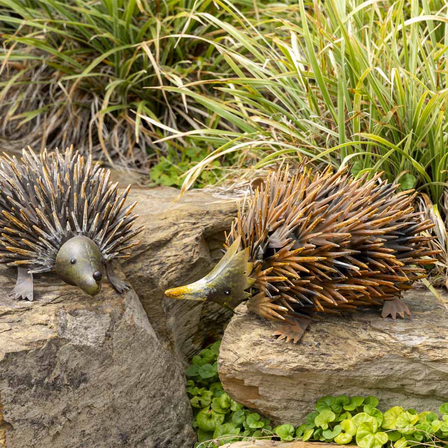 Rust Hedgehog Garden Ornament 36x22cm - Image 2