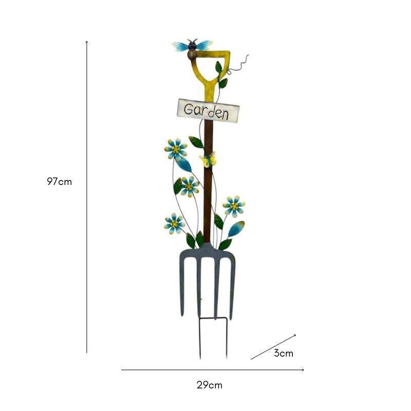 Colour Fork Garden Stake / Wall Decoration 97cm - Image 5