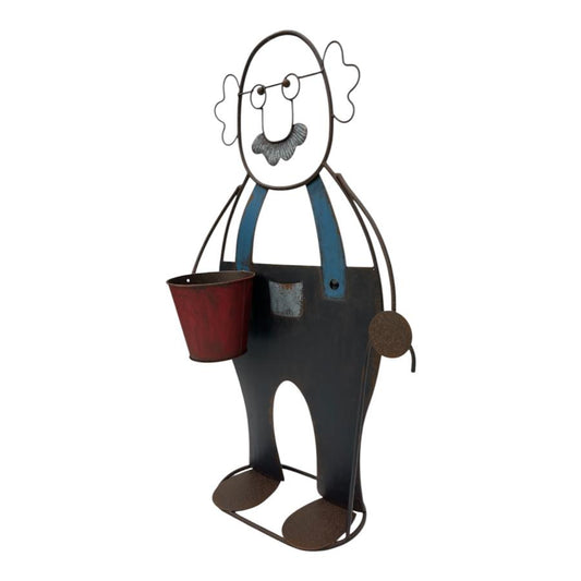 Colourful Grandpa W Flower Pot 83cm