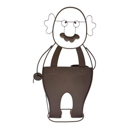 Colourful Grandpa W Flower Pot 83cm