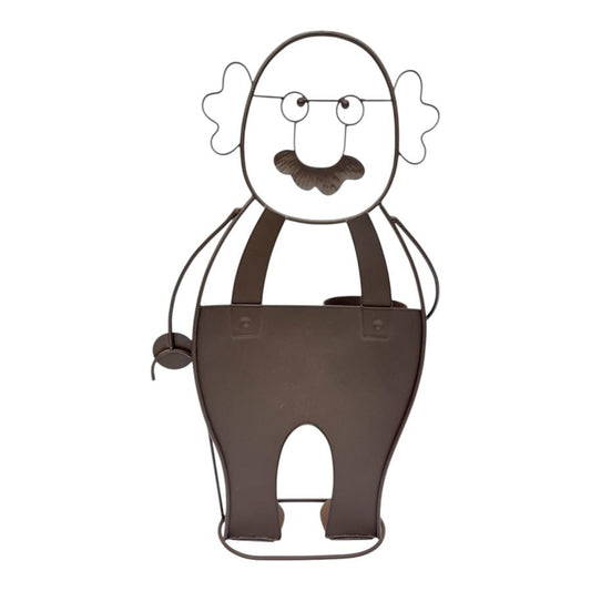 Colourful Grandpa W Flower Pot 83cm