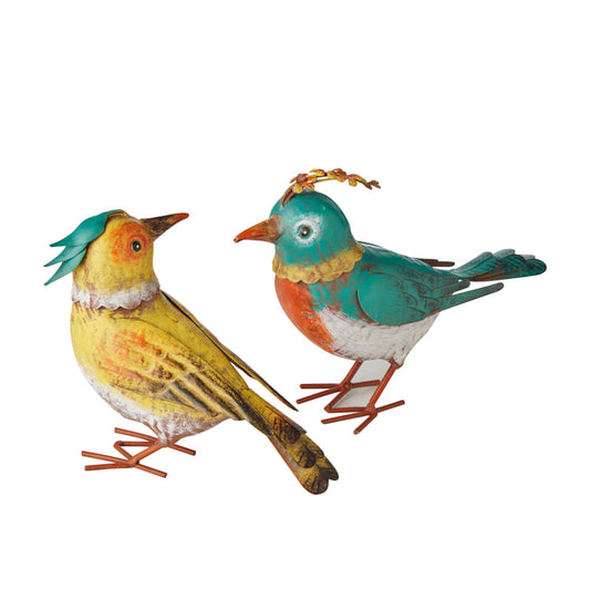 Colourful Yellow Bird Decoration 18cm