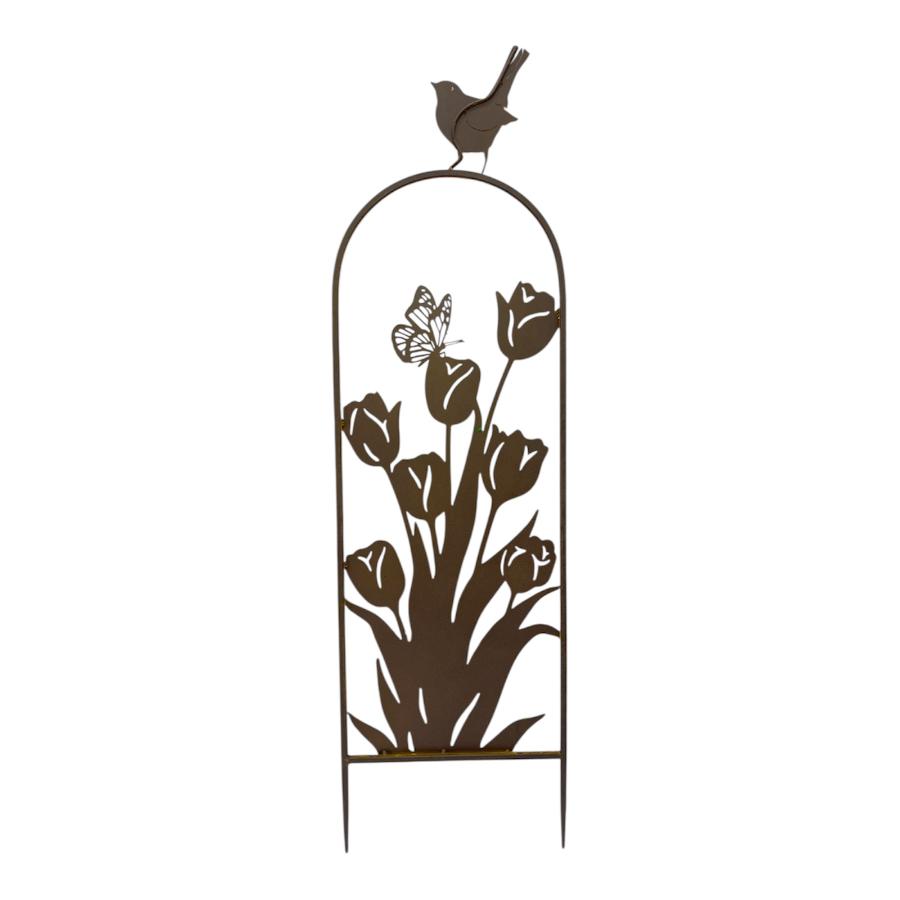 Arched Garden Stake w Coloured Flowers 94cm - Image 2