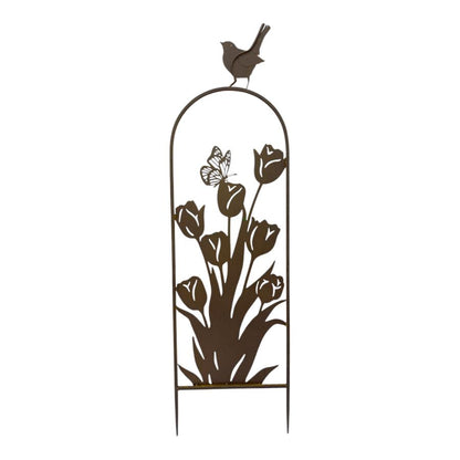 Arched Garden Stake w Coloured Flowers 94cm - Image 2