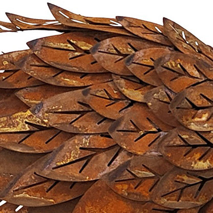 Rust Peacock Garden Statue 88x44cm - Image 3