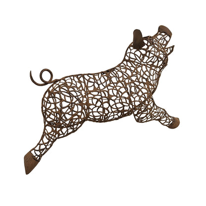 Jolly Pig Metal Wall Art 49cm - Image 2
