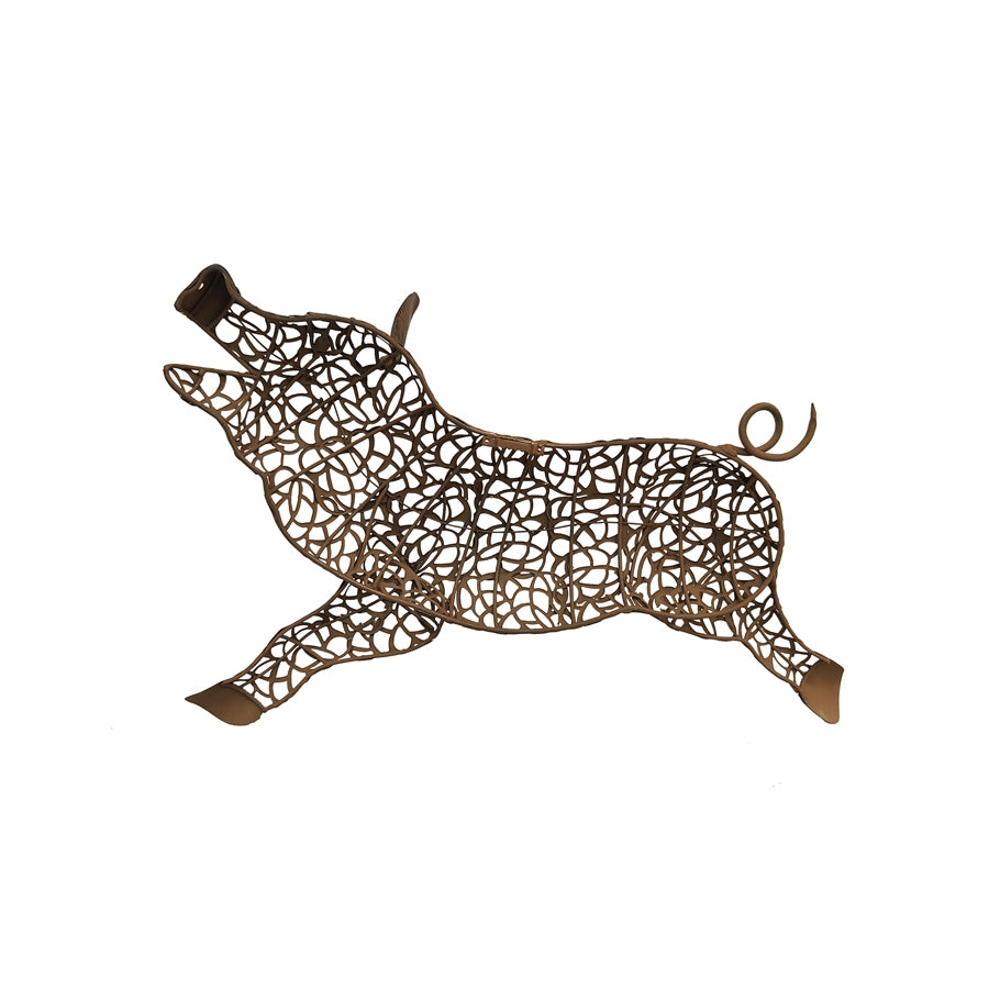 Jolly Pig Metal Wall Art 49cm - Image 3