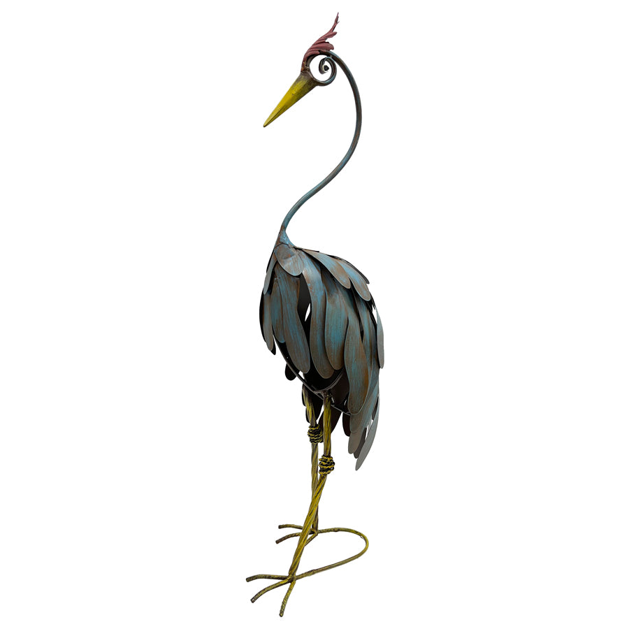 Crane Statue Looking Down 20x70cm - Image 3