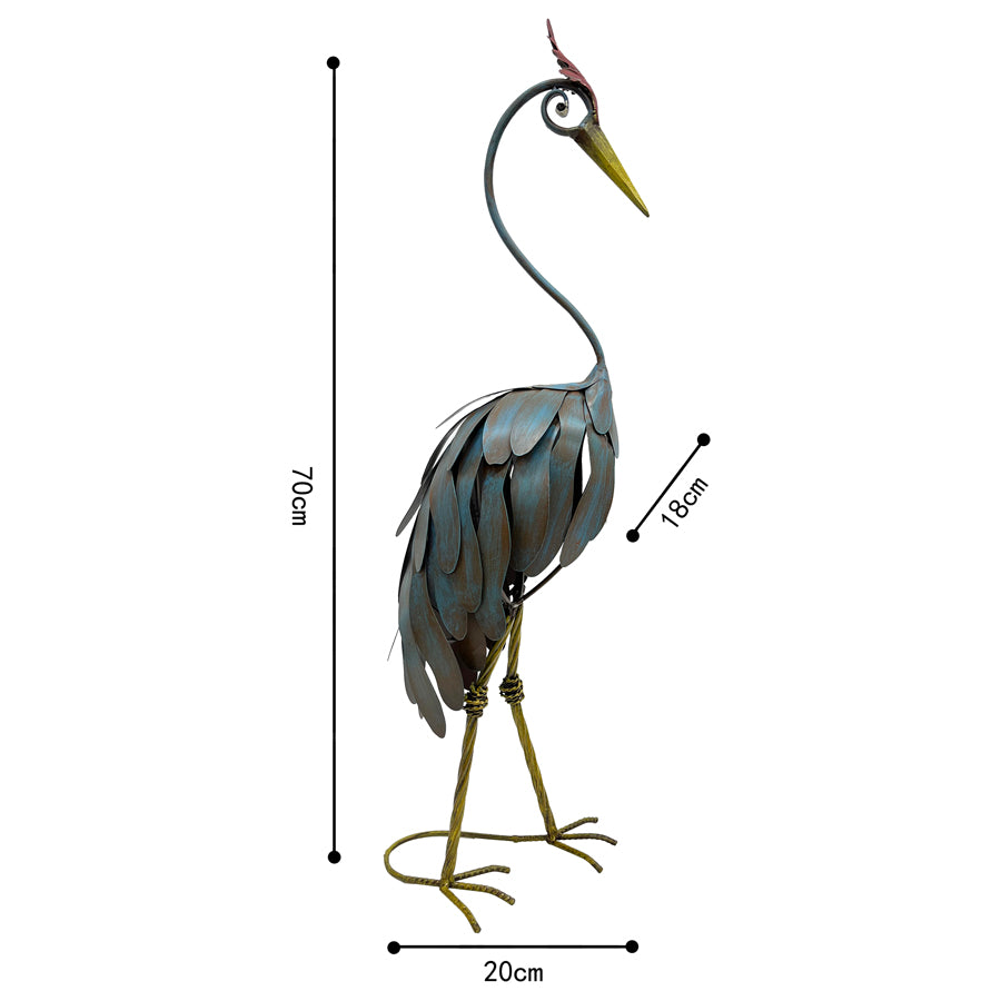 Crane Statue Looking Down 20x70cm - Image 4