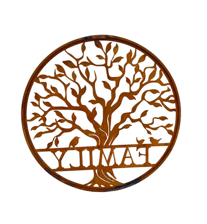 Laser Cut Round Family Tree Of Life Wall Art 50x50cm - Image 2
