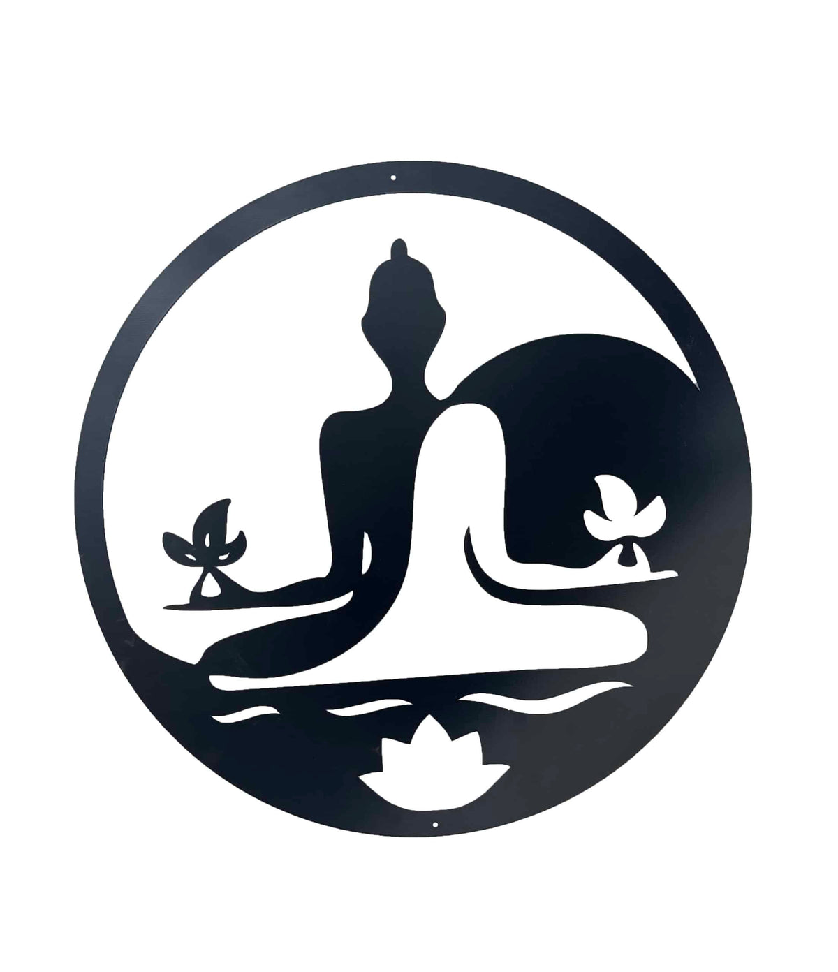 Laser Cut Yin & Yang Buddha Wall Art 60cm - Image 2