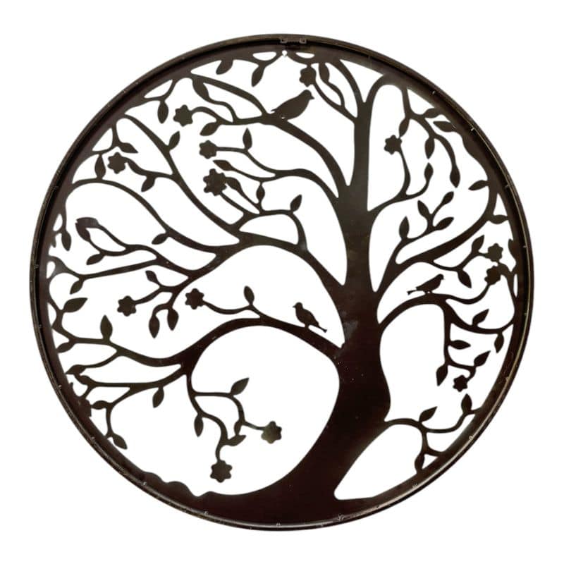 Round Laser Cut Tree Of Life w Roots + Birds 52cm - Image 3