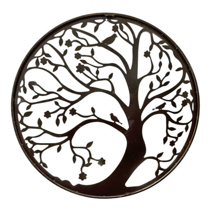 Round Laser Cut Tree Of Life w Red Birds 80cm - Image 3