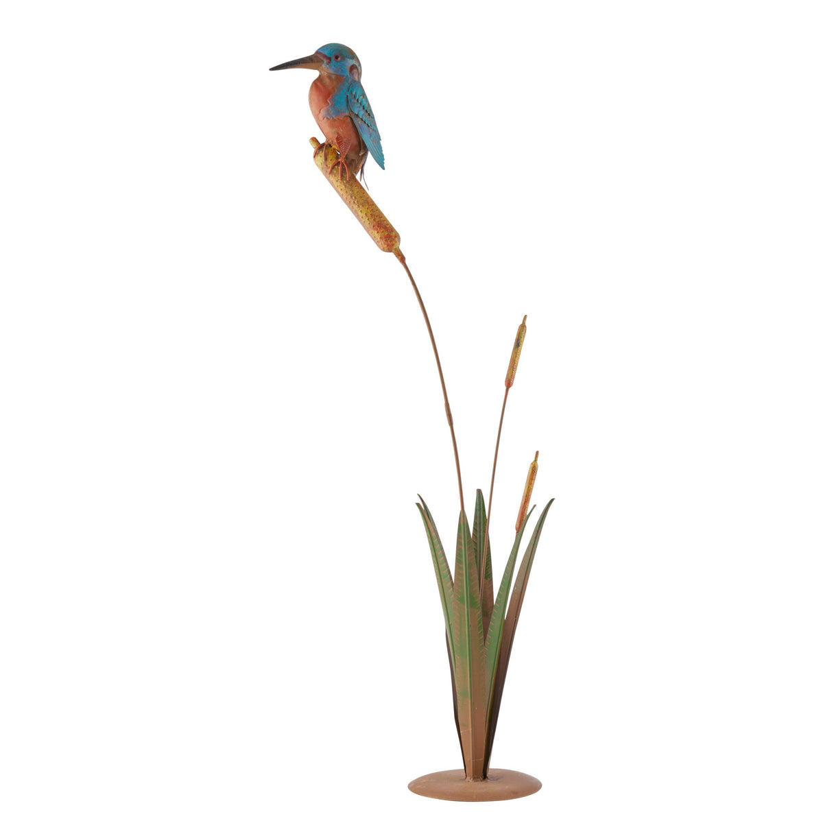 Kingfisher On Bulrush Garden Statue 104cm