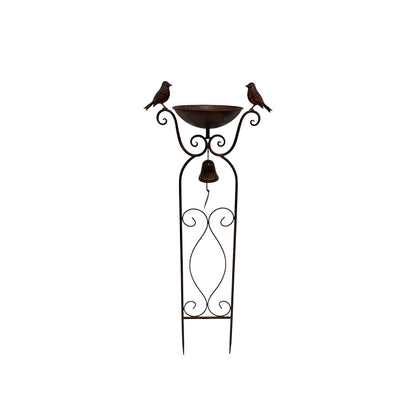 Birdfeeder Stake w Birds & Fleur-De-Lis 90cm
