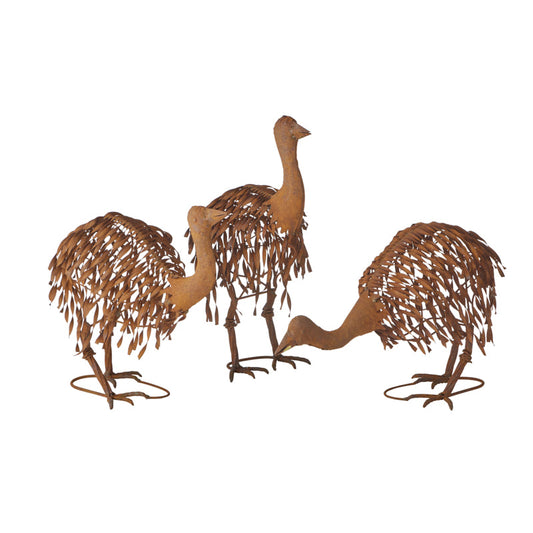 Set 3 Asst Rusty Emu Chicks 46cm