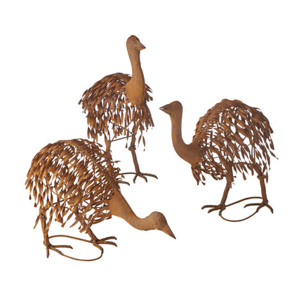 Set 3 Asst Rusty Emu Chicks 46cm