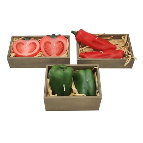 ## Two Capsicum Shape Candles in Tray (4/36)