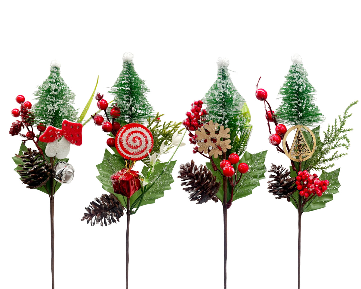 bulk 36 Xmas Tree Shape Pick 35cm