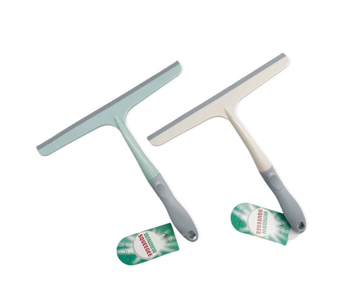 Bulk 24 Plastic Window Squeegee 25x25cm 2 Asst
