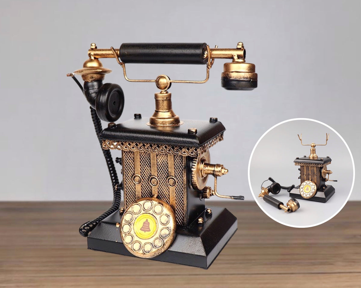 Vintage Metal Telephone 25cm