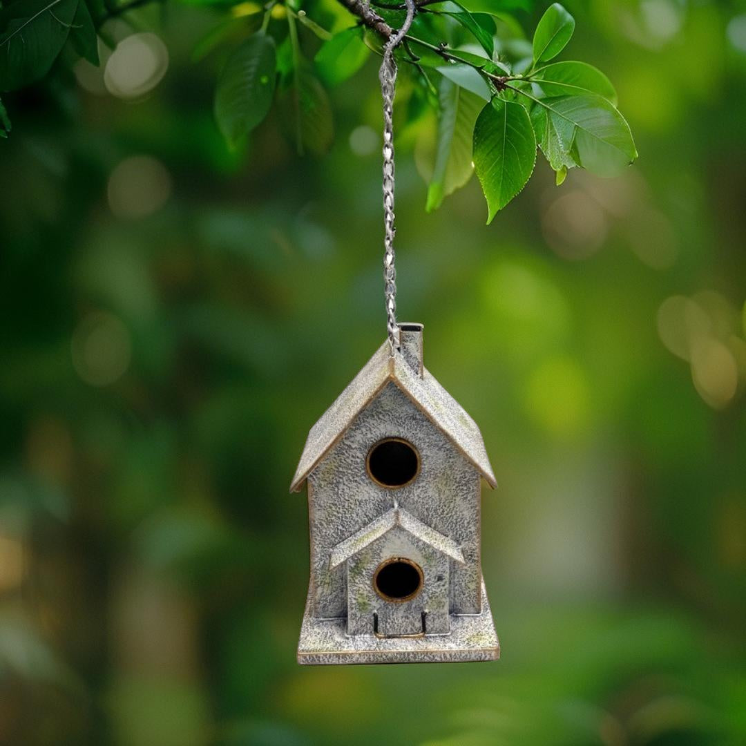 Hanging Two Storey Birdhouse 52cm - Image 2