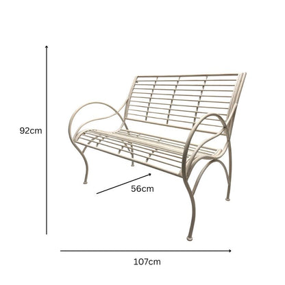 Riviera Garden Bench 107cm - Image 5