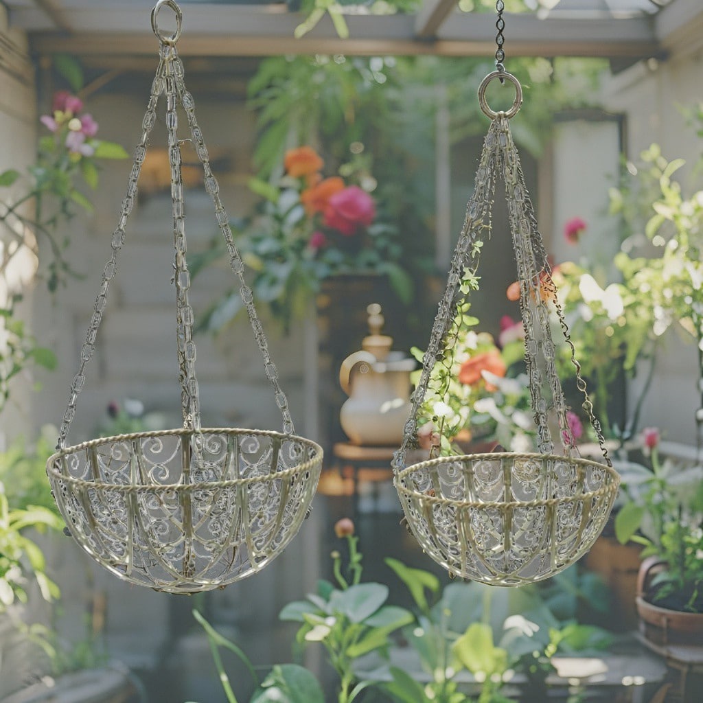 Set 2 Riviera Hanging Planter Baskets 69cm - Image 2