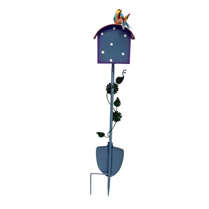 Colourful Birdhouse Stake w Garden Shovel 90cm - Image 3
