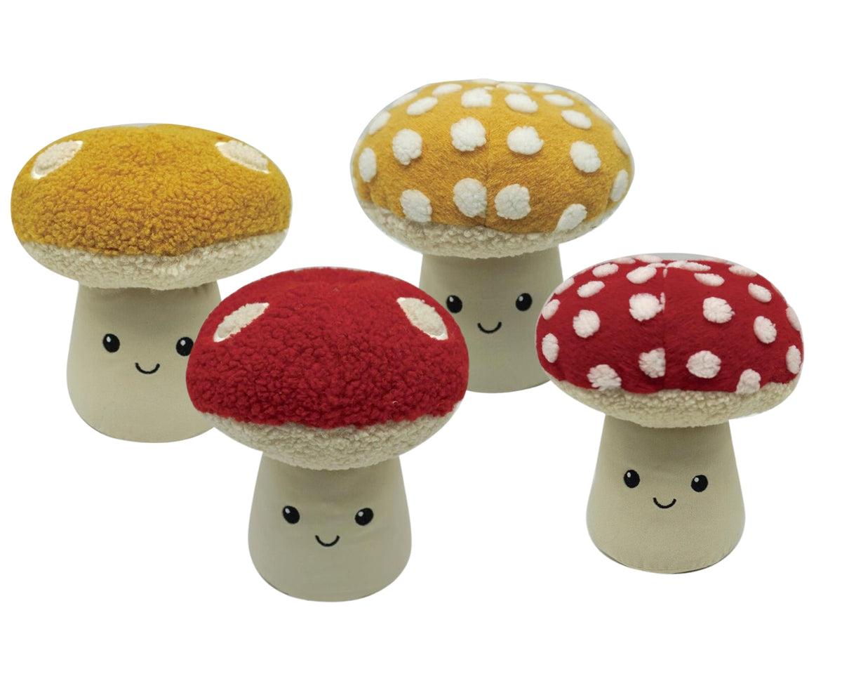 Set 4 Mushroom Door Stopper Assorted 22cm