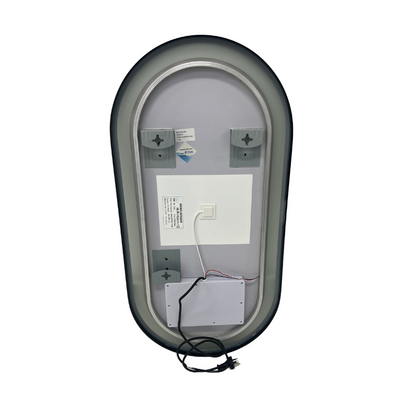 Gold Oval LED Bathroom 130cm x 70cm Frosted Edge Defogger Dimmable Wall Mirror