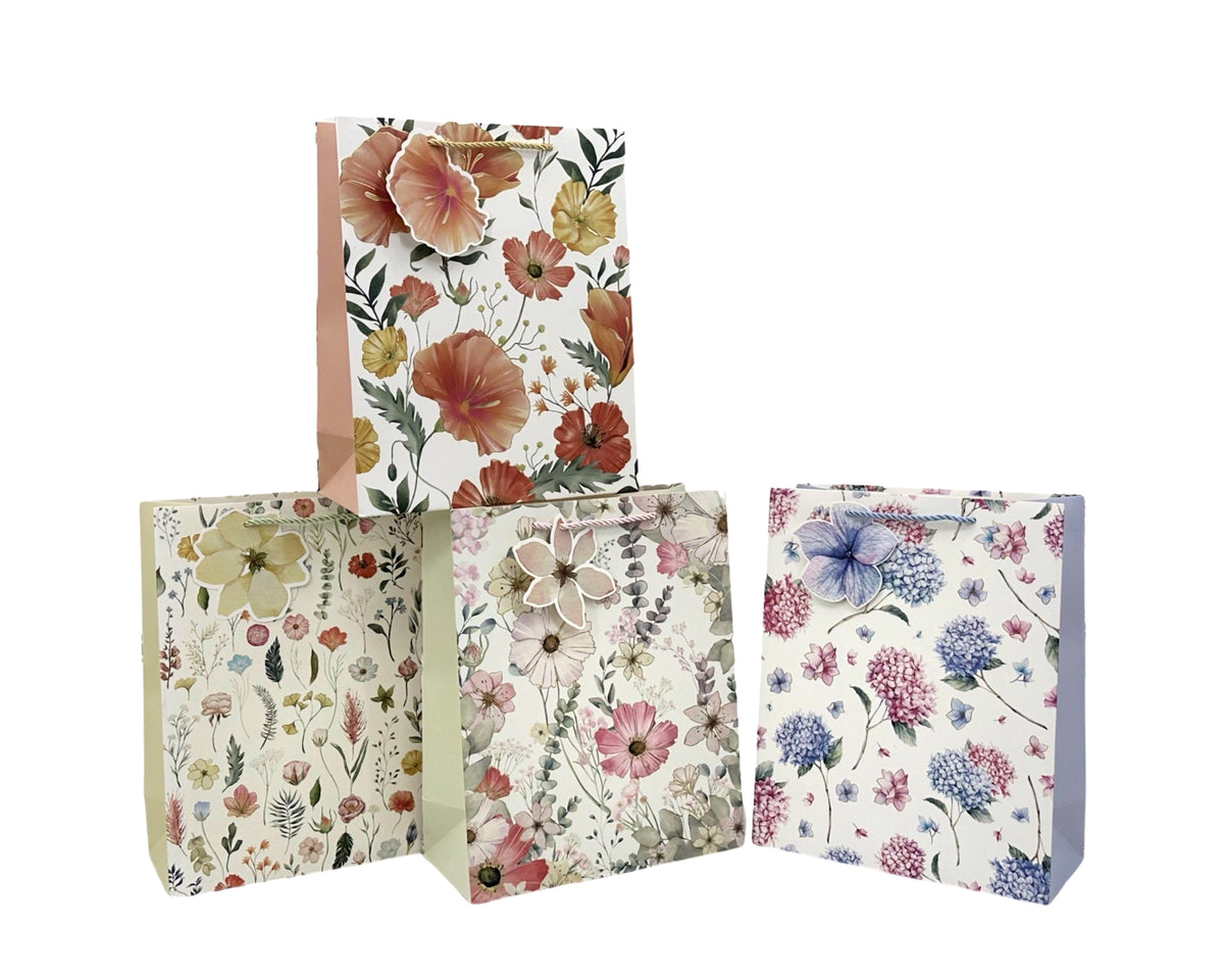bulk 24 xlarge Meadow Bouquet Gift Bag Foiled Assorted 42cm