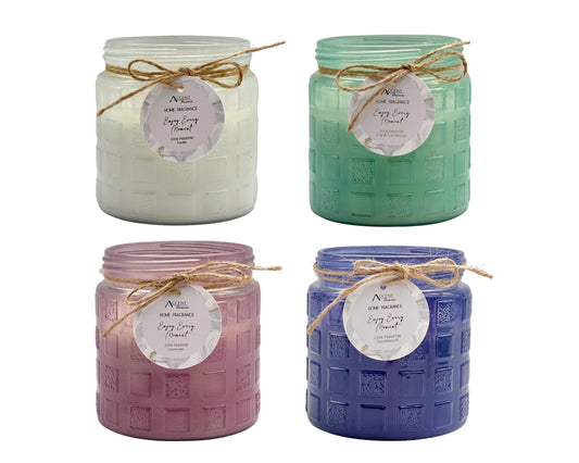 bulk 12 Scented Candle In Glass Jar 220G 12cm