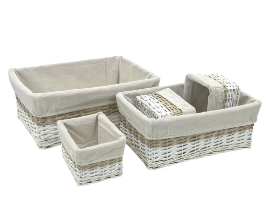 Bulk 4 Hampton Willow Rectangle Basket Set of 5