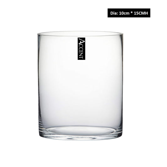 bulk 12 Glass Cylinder Vase 15cm