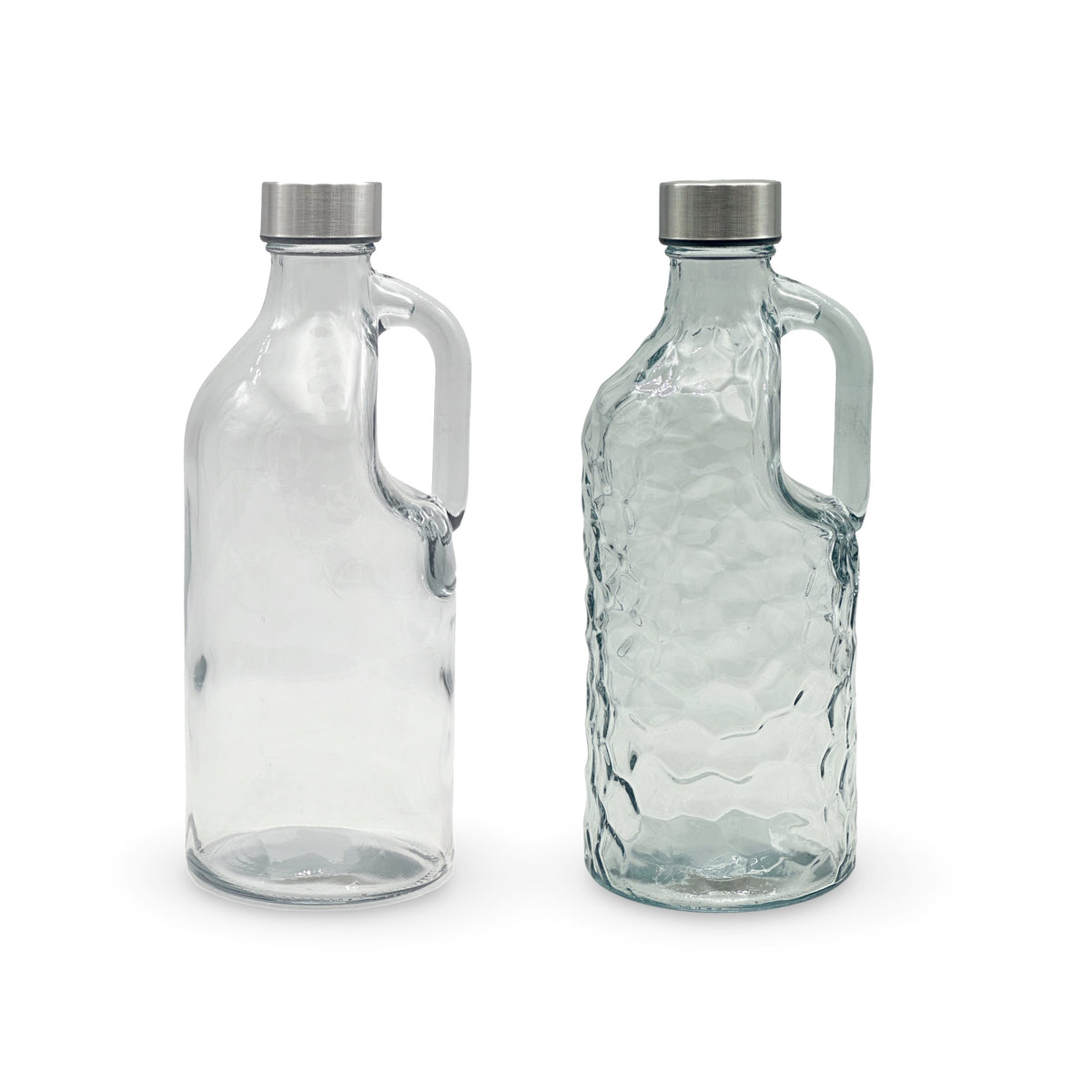 bulk 12 Clear Glass Water Bottle w/ Handle 1L Assorted 25cm