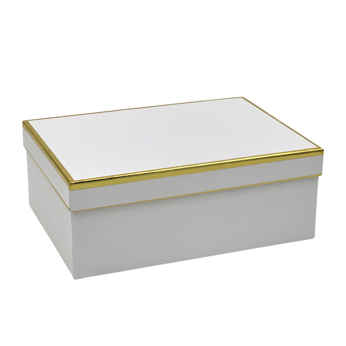 Bulk 2 White Deluxe Foiled Rim Gift Box set18 43x34x16cm