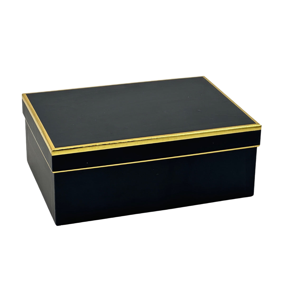 Bulk 2 Black Deluxe Foiled Rim Gift Box Set 18 43x34x16cm