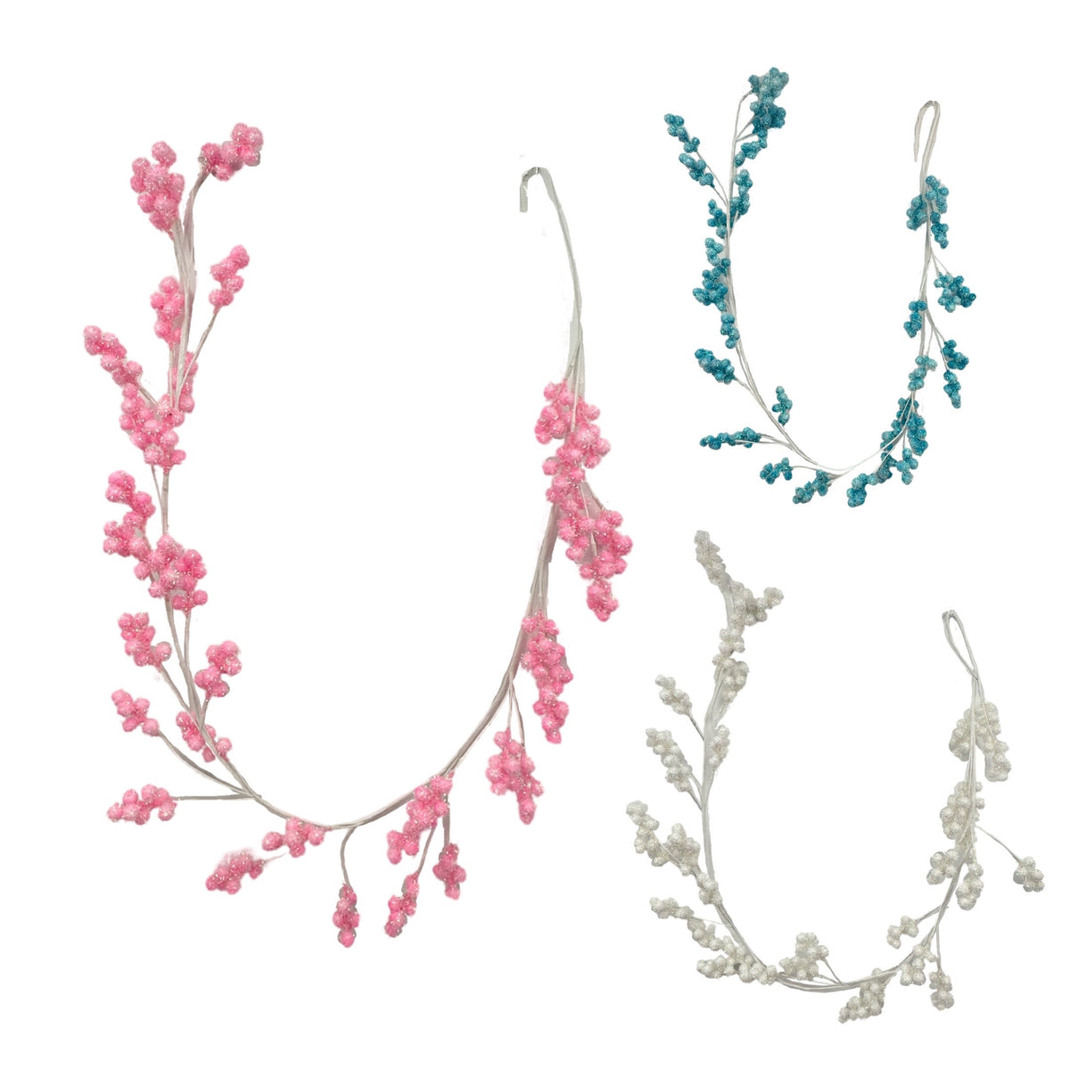 bulk 12 Candy Berry Garland Assorted 162cm