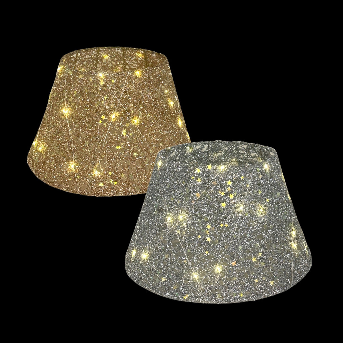Bulk 4 Xmas Glitter Treebase 50cm 2 Asst