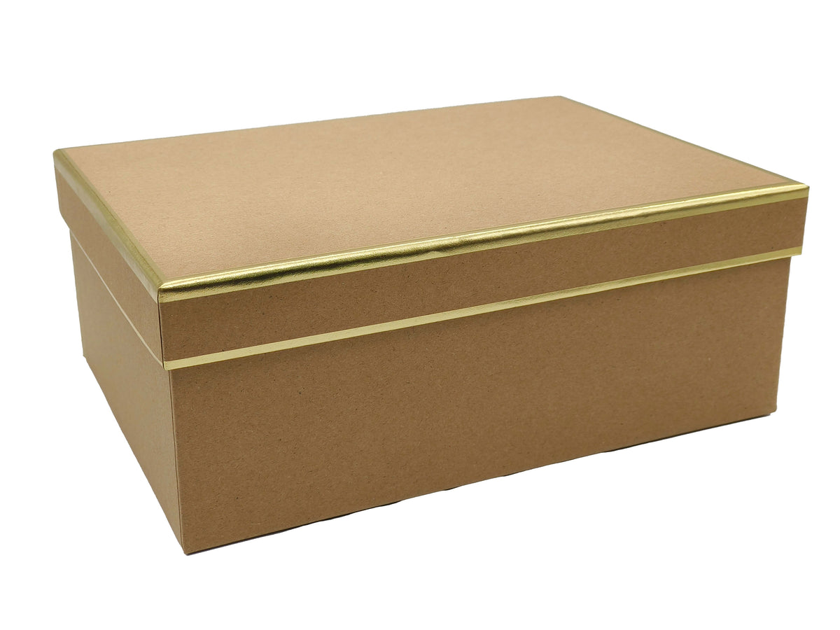 Bulk 2 Foiled Rim Kraft Gift Box Set 18 43x34x16cm