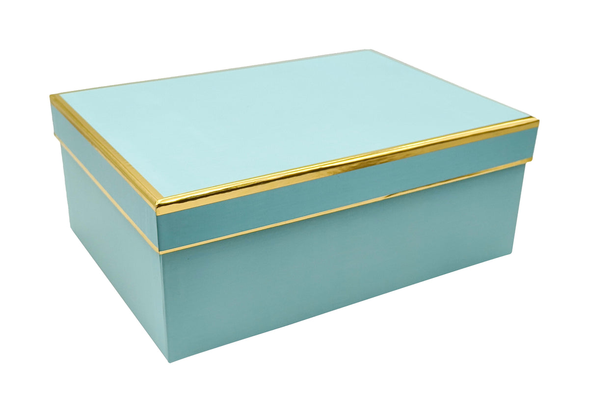 Bulk 2 Tiffany Blue Deluxe Foiled Rim Gift Box Set 18 43x34x16cm