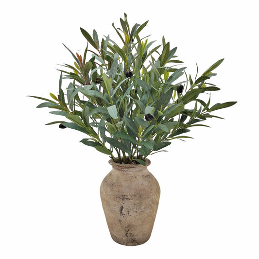Artificial Olive Branches in Magnesia Oxide Pot 68cm