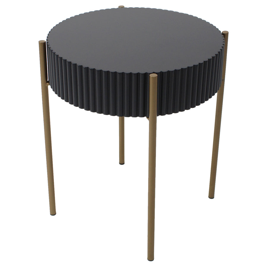 Eclipse Ribbed Side Table 41x47cm - Image 3