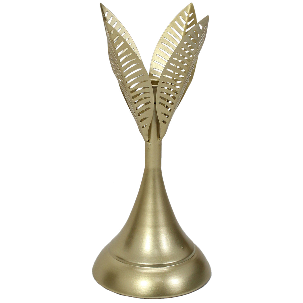 Aura Leaves Taper Candleholder 14x32cm - Image 2