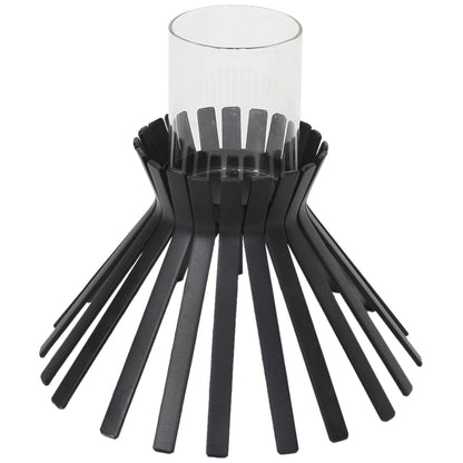 Eclipse Slatted Pillar Candleholder 23x21cm - Image 2