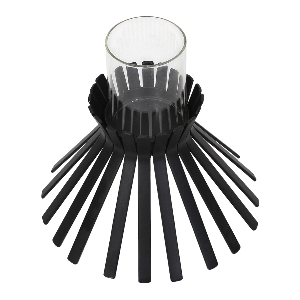 Eclipse Slatted Pillar Candleholder 23x21cm - Image 3