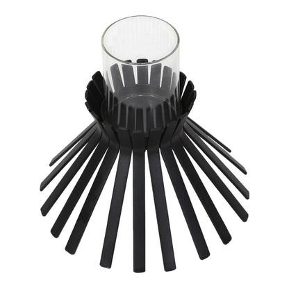 Eclipse Slatted Pillar Candleholder 23x21cm - Image 3