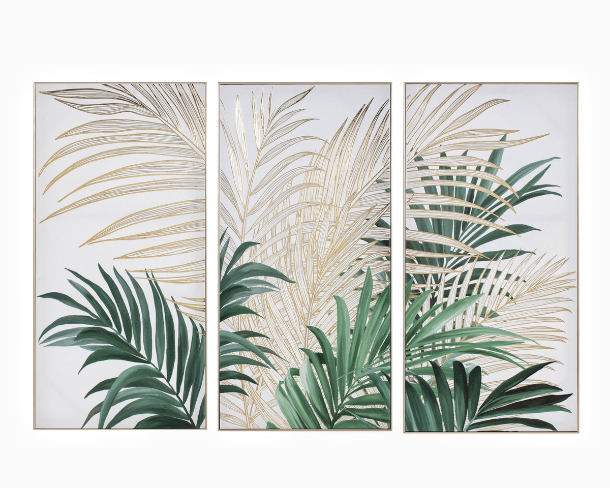 Bulk 3 Tropical Leave Wallart 50x100cm 3 Asst