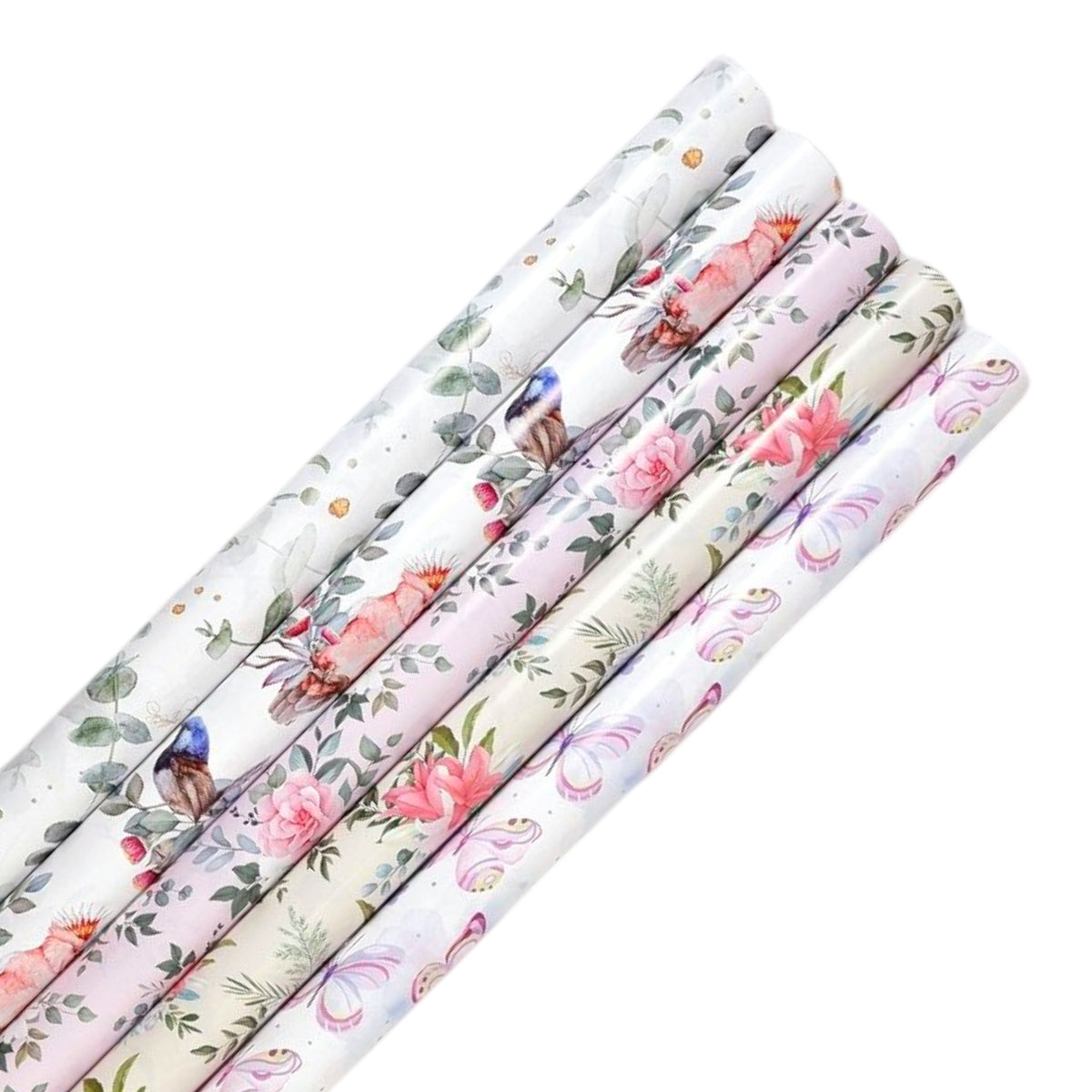 Bulk 50 Floral Prints Gift Wrap 70cmx3m 38mm Core